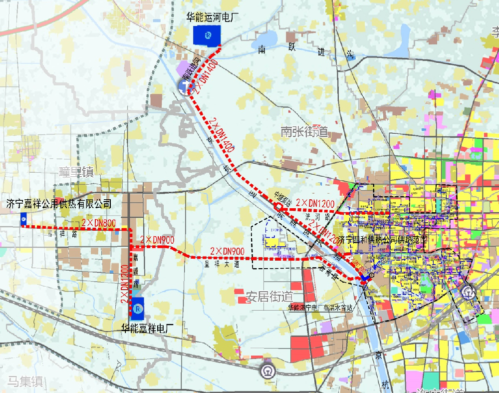 濟寧四和供熱有限公司熱源替換工程DN1400供熱管網(wǎng)設計(長輸管網(wǎng)）